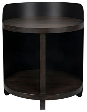 Mondo Bongo Side Table - Ebony Walnut with Metal