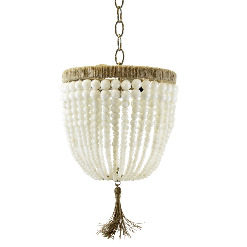 12" Malibu Beaded Chandelier – Milk Beads