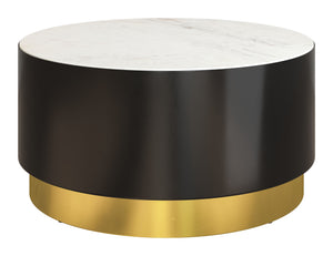 Zeke Coffee Table White, Black & Gold