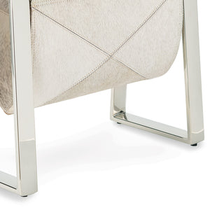 Andres Hair on Hide Magazine Rack (Polished Nickel)