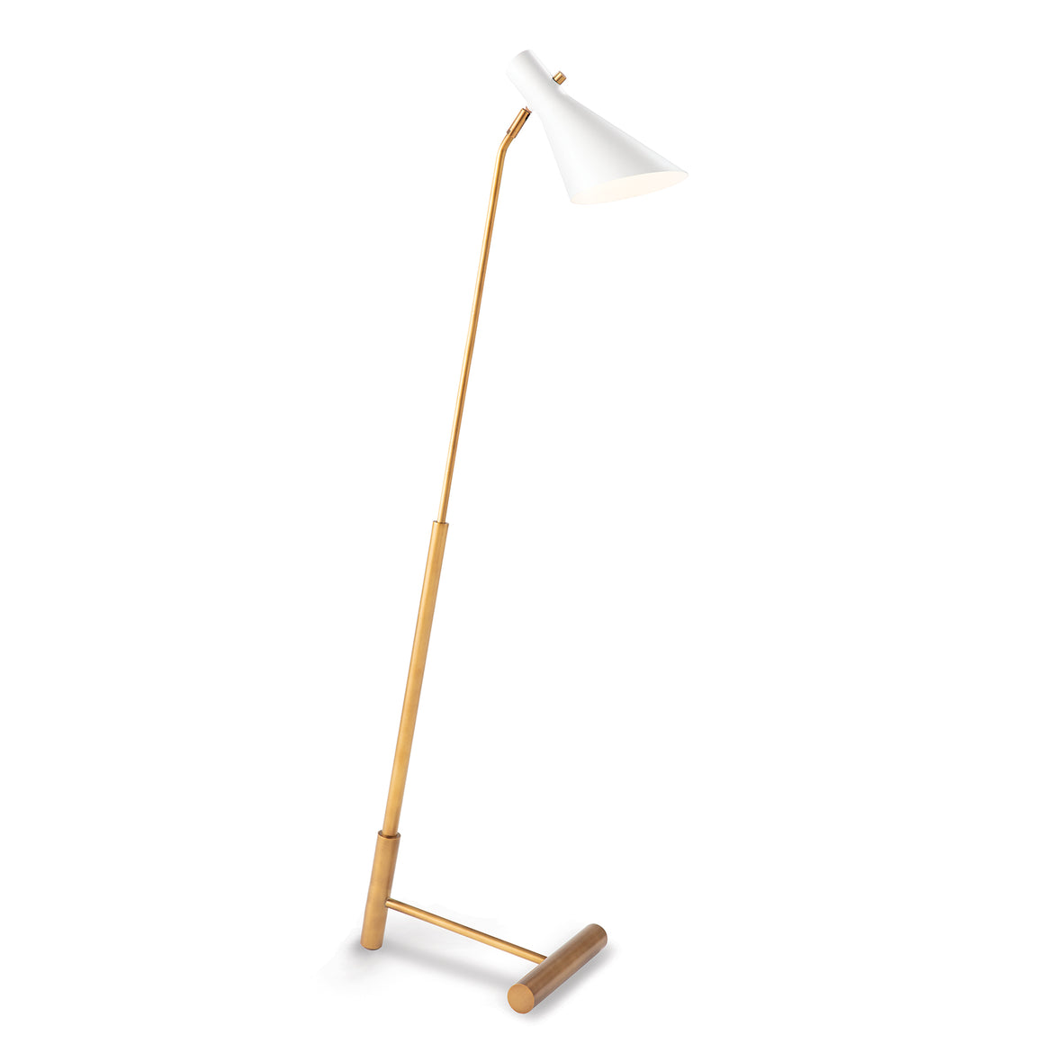 Spyder Floor Lamp Spyder Floor Lamp (White and Natural Brass)