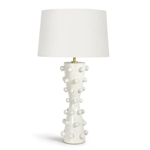 Pom Pom Ceramic Table Lamp (White)