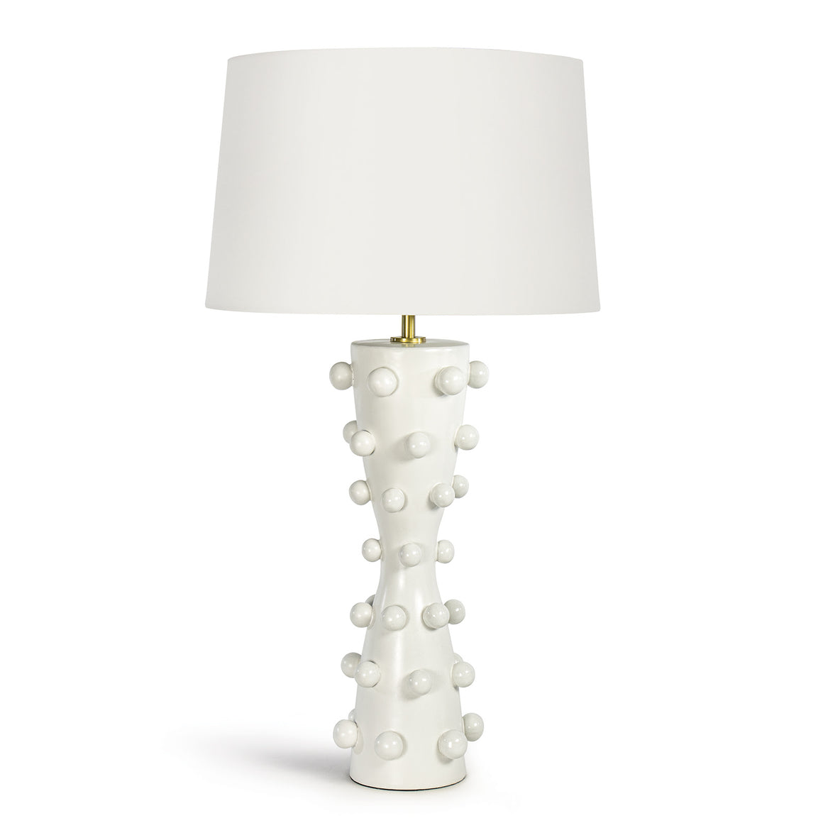 Pom Pom Ceramic Table Lamp (White)