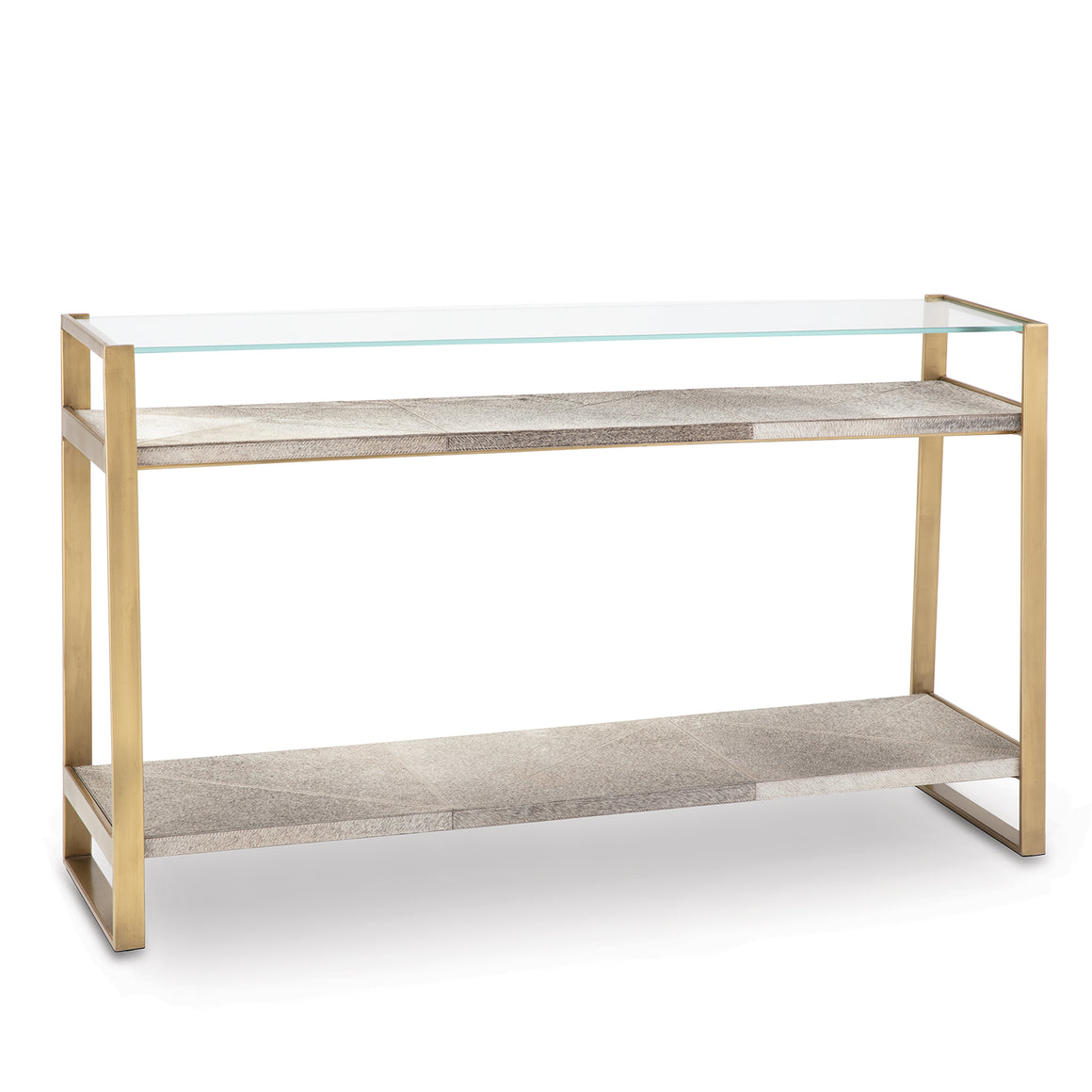 Andres Hair on Hide Console Large (Brass)