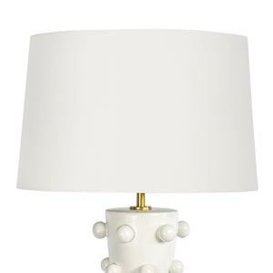 Pom Pom Ceramic Table Lamp (White)