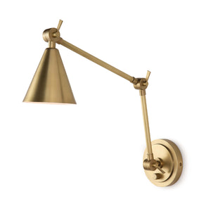 Sal Task Sconce (Natural Brass)