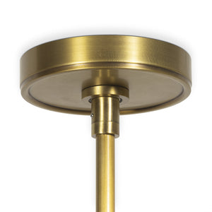 Hattie Pendant (White and Natural Brass)