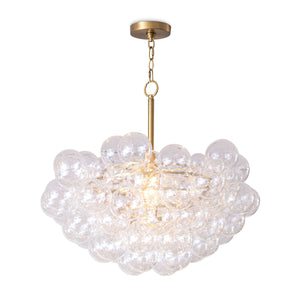 Bubbles Chandelier (Clear) Natural Brass