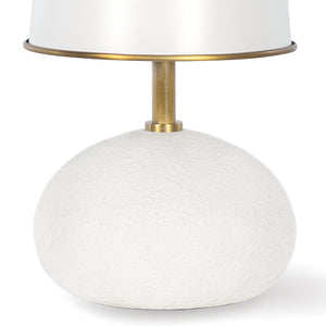 Hattie Concrete Mini Lamp (White and Natural Brass)