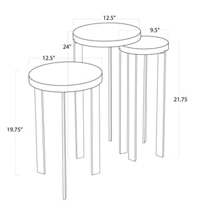 Andres Hair on Hide Mixer Table Set (Polished Nickel)
