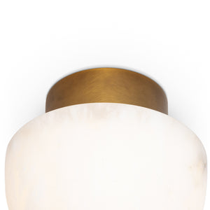 Parker Alabaster Flush Mount (Natural Brass)