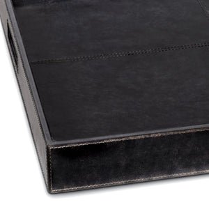 Derby Square Leather Tray (Black)