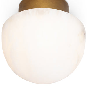 Parker Alabaster Flush Mount (Natural Brass)