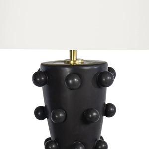 Pom Pom Ceramic Table Lamp (Black)