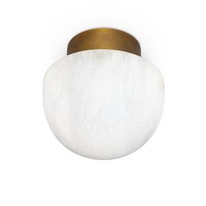 Parker Alabaster Flush Mount (Natural Brass)