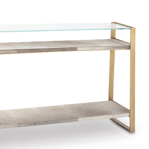 Andres Hair on Hide Console Large (Brass)