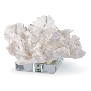 Flower Coral On Crystal Base (White)