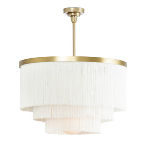 Cabaret Fringe Chandelier (Ivory)