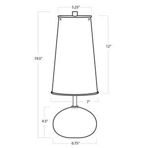 Hattie Concrete Mini Lamp (Natural Brass)
