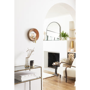 Hattie Concrete Mini Lamp (Natural Brass)