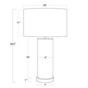 Andres Column Table Lamp (Grey)