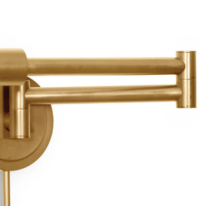 Noble Swing Arm Task Sconce (Natural Brass)