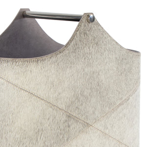Andres Hair on Hide Basket (Grey)