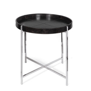 Derby Leather Tray Table (Black)