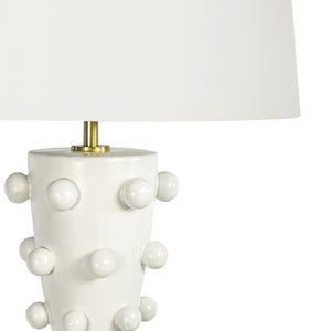 Pom Pom Ceramic Table Lamp (White)