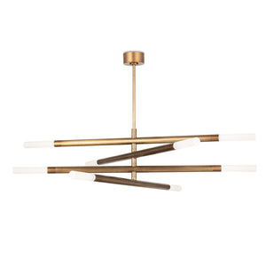 Wick Chandelier (Natural Brass)