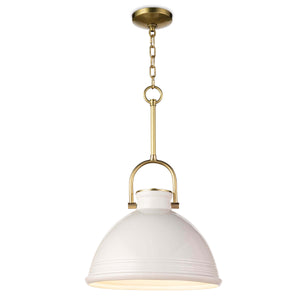 Eloise Ceramic Pendant (White)