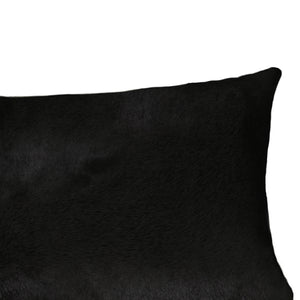 Morgan Hair on Hide Rectangle Pillow (Black)