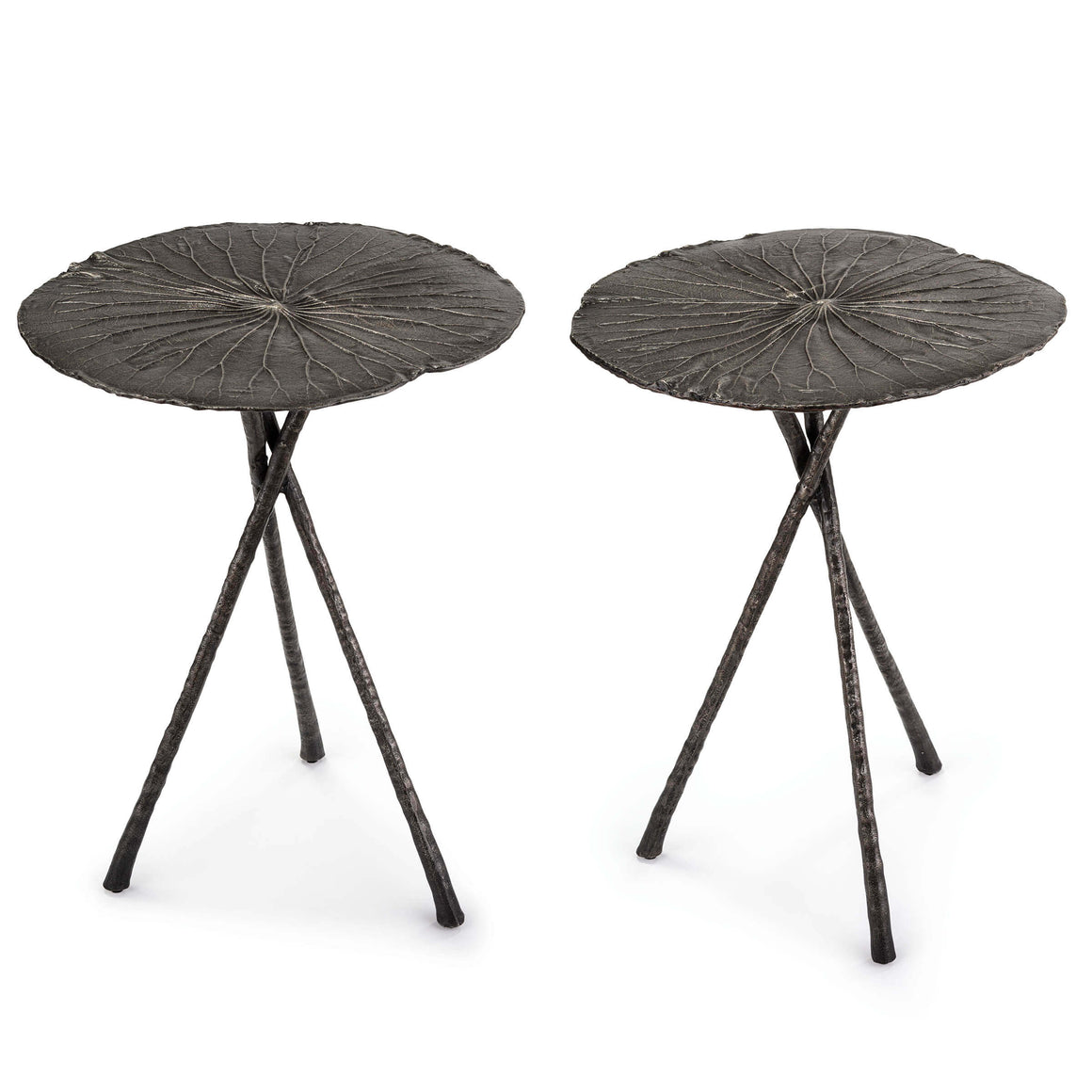 Regina Andrew Lotus Table Large (Set of 2) Dark Nickel