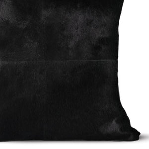 Morgan Hair on Hide Square Pillow (Black)
