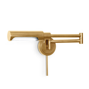 Noble Swing Arm Task Sconce (Natural Brass)