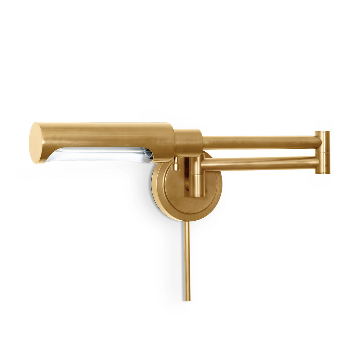 Noble Swing Arm Task Sconce (Natural Brass)