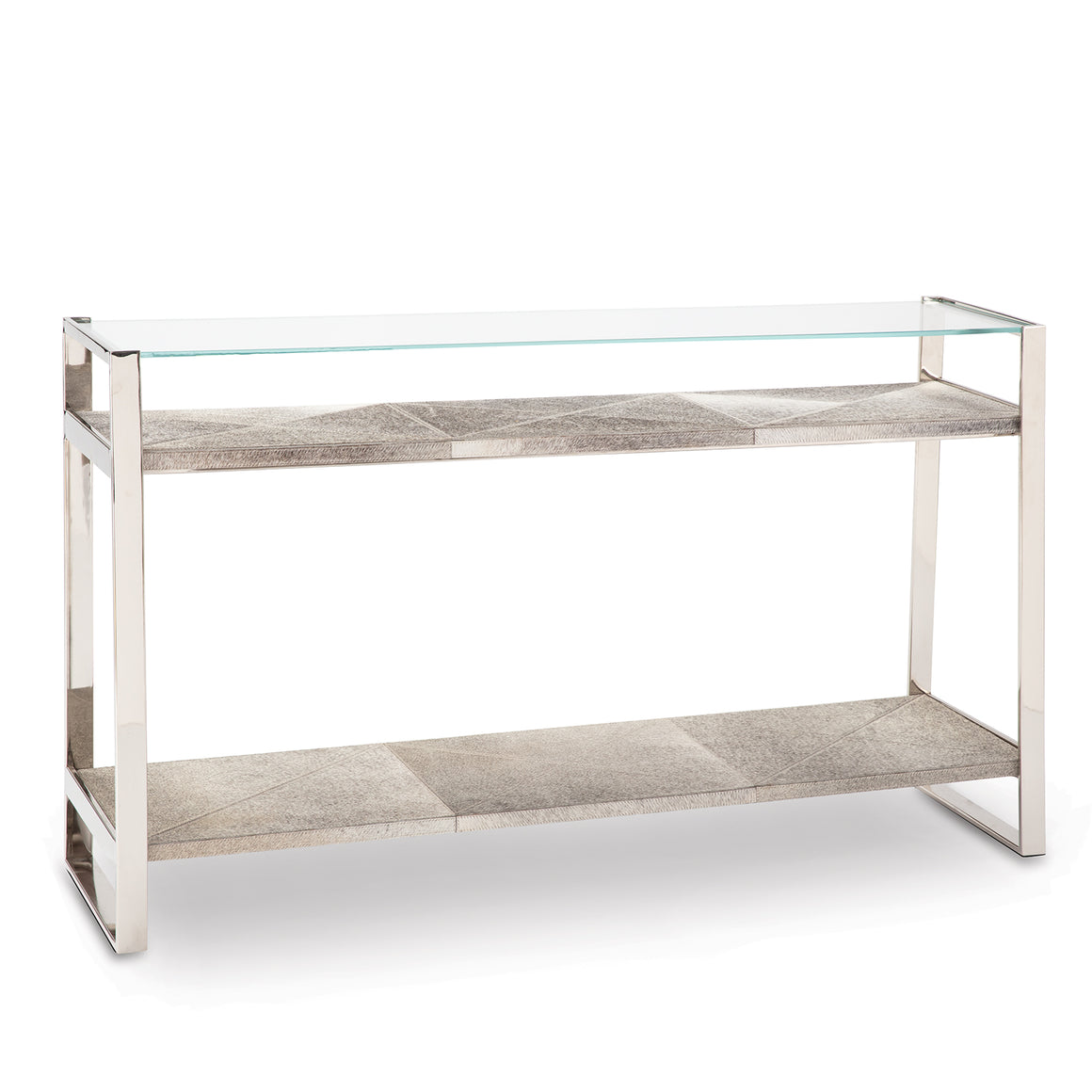 Andres Hair on Hide Console Large (Polished Nickel)