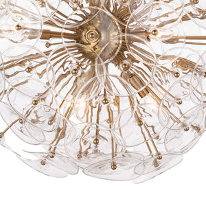 Poppy Glass Chandelier Small (Clear)