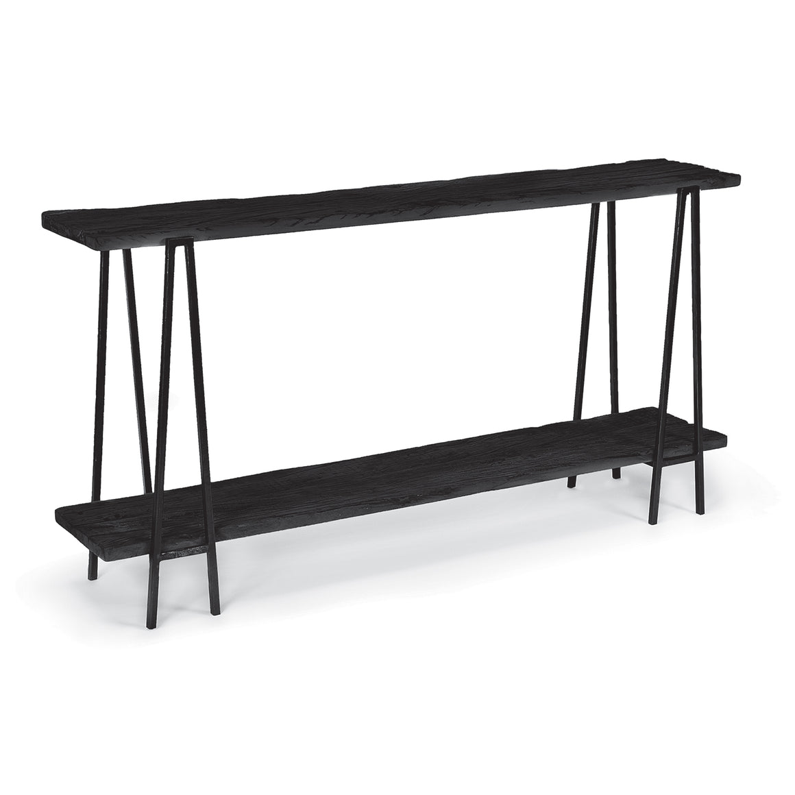 Ash Reclaimed Wood Console Table (Black)