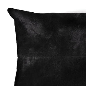 Morgan Hair on Hide Square Pillow (Black)