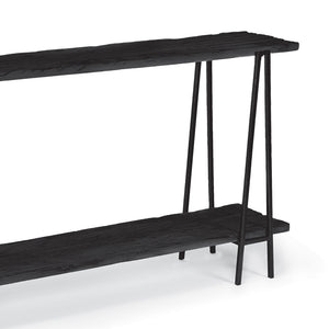 Ash Reclaimed Wood Console Table (Black)