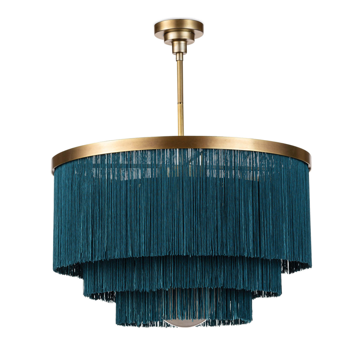 Cabaret Fringe Chandelier (Peacock)