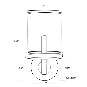Adria Sconce (Natural Brass)