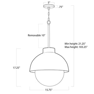 Montreux Pendant (Natural Brass)