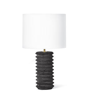 Noir Column Travertine Lamp