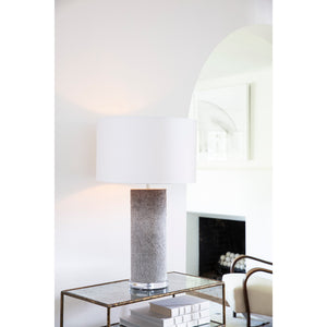 Andres Column Table Lamp (Grey)