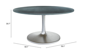 Metropolis Dining Table 60" Black
