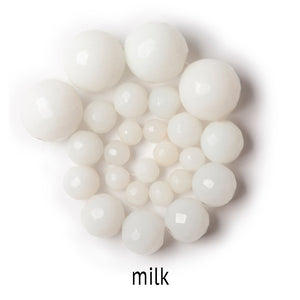 30" Orbit Beaded Chandelier – Milk Beads