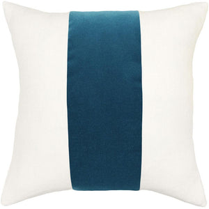 Ming Birch Cyan Velvet Band Pillow