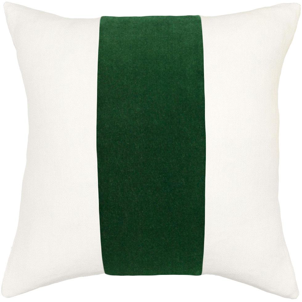 Ming Birch Emerald Velvet Band Pillow